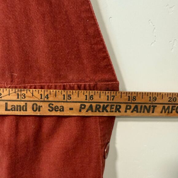 People Tree Women's Jessie Wide Leg Jumpsuit Overall Organic Cotton Red Brick 6 - Picture 7 of 8